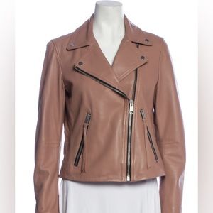 All Saints mauve/pink leather jacket. Perfect for SPRING!